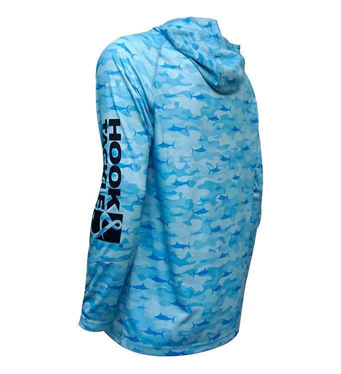 Men's Camo Billfish UV Fishing Hoodie - Hook & Tackle - Flyclothing LLC