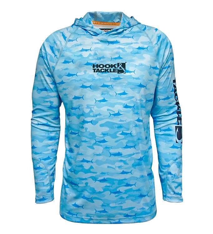 Men's Camo Billfish UV Fishing Hoodie - Hook & Tackle - Flyclothing LLC