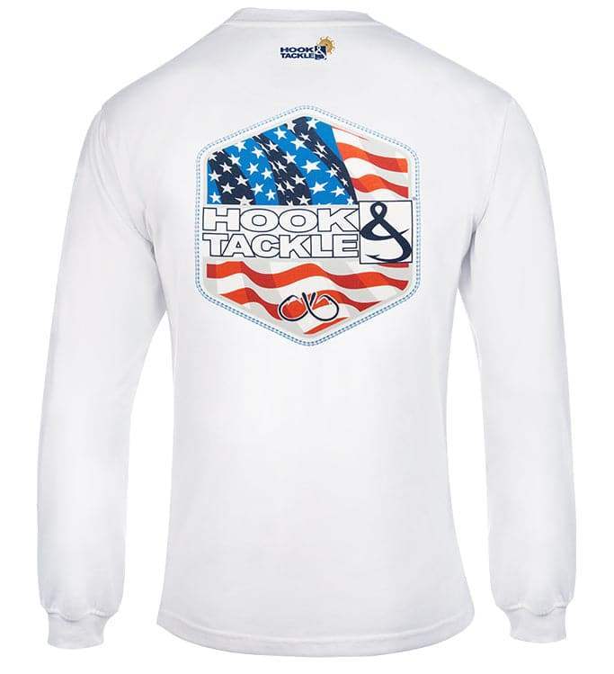 Men's Star Spangled L/S UV Fishing T-Shirt - Hook & Tackle - Flyclothing LLC