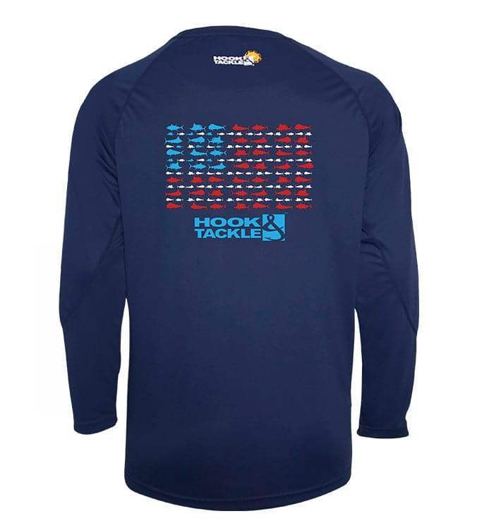 Men's American Fish L/S UV Fishing Shirt - Hook & Tackle - Flyclothing LLC