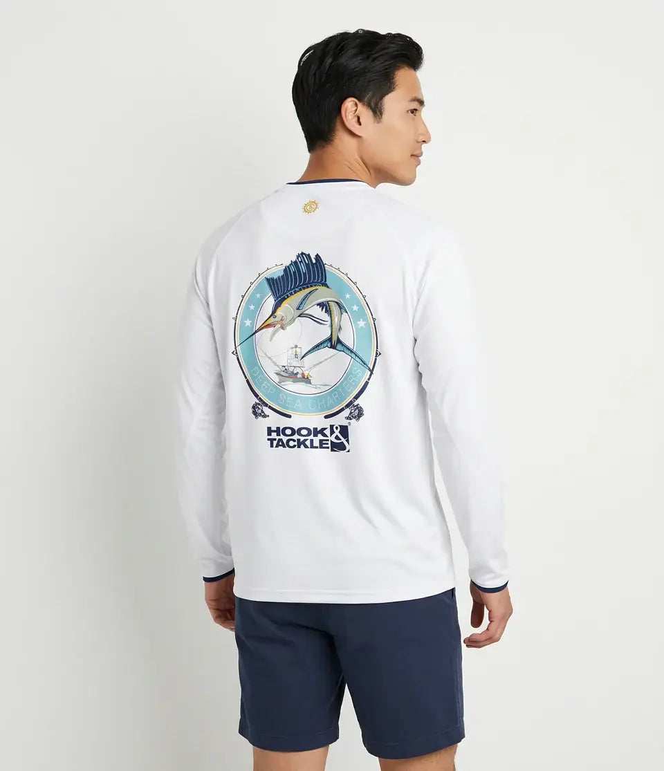 Men's Sail Fishing L/S UV Fishing Shirt - Hook & Tackle - Flyclothing LLC