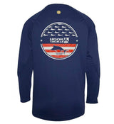 Men's Fins & Stripes L/S UV Fishing Shirt - Hook & Tackle - Flyclothing LLC