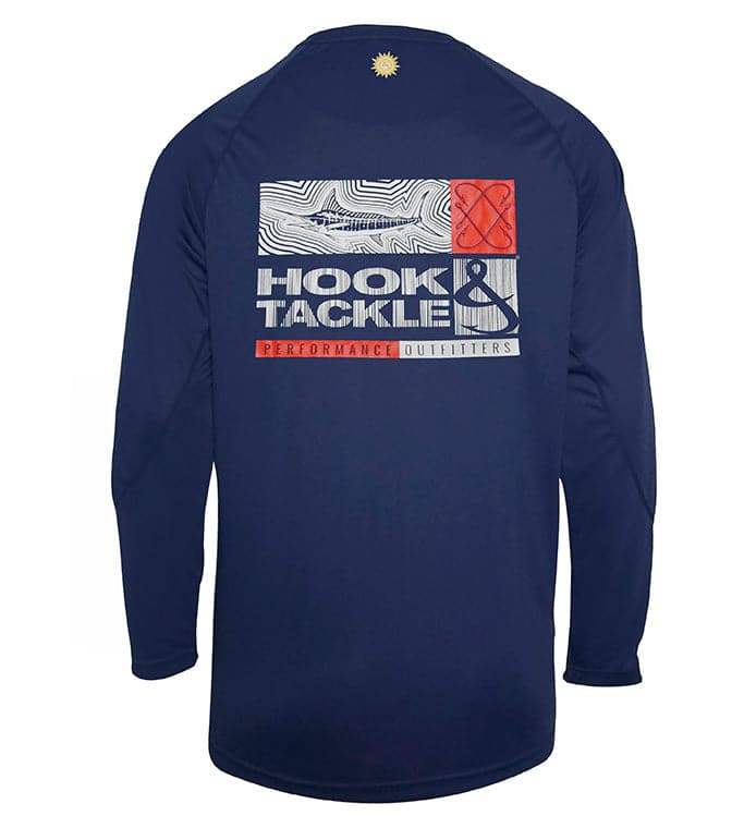 Men's Marlin Groove L/S UV Fishing Shirt - Hook & Tackle - Flyclothing LLC
