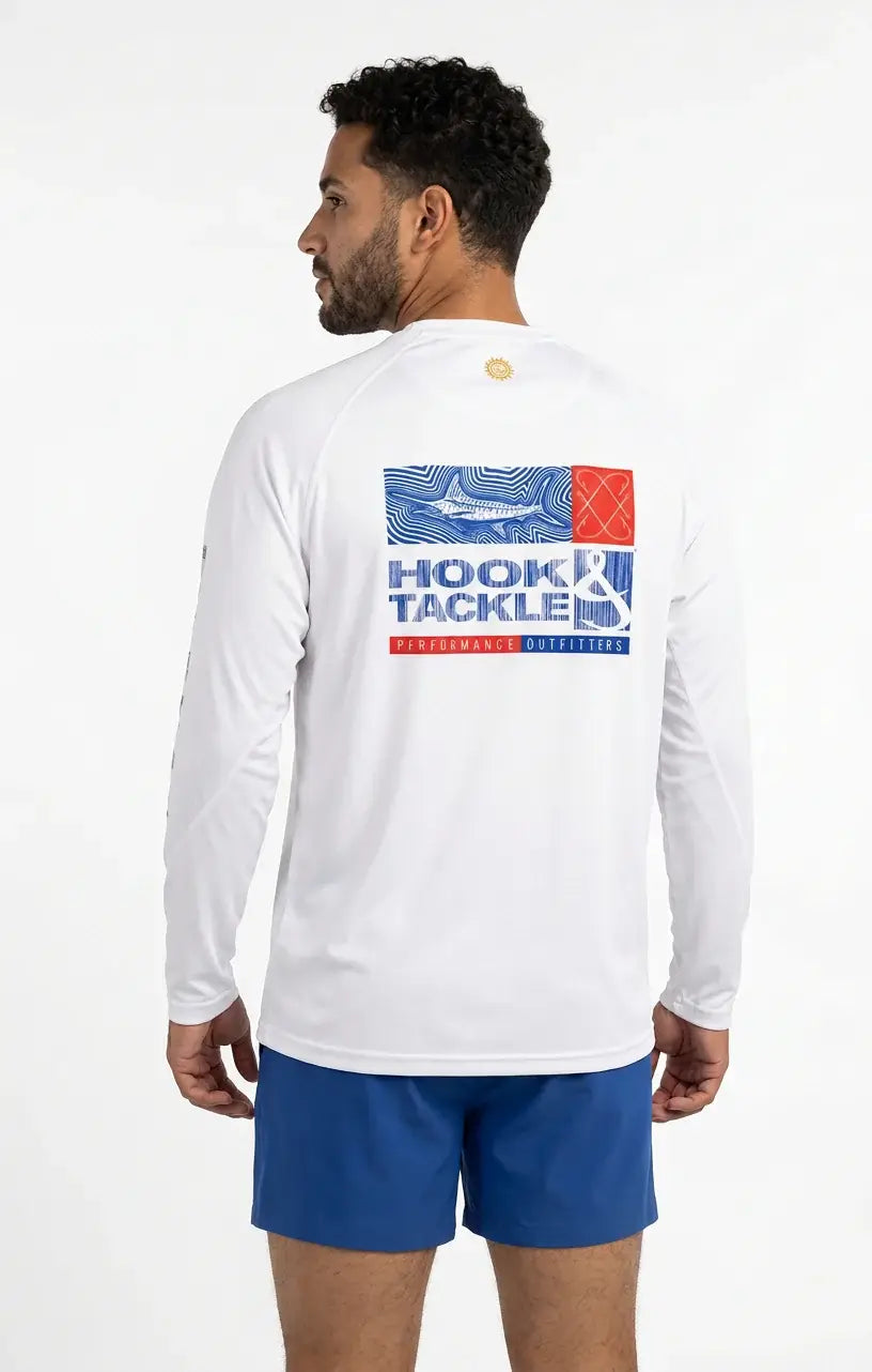 Men's Marlin Groove L/S UV Fishing Shirt - Hook & Tackle - Flyclothing LLC