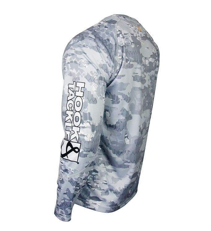 Men's Fractal Camo L/S UV Fishing Shirt - Hook & Tackle - Flyclothing LLC