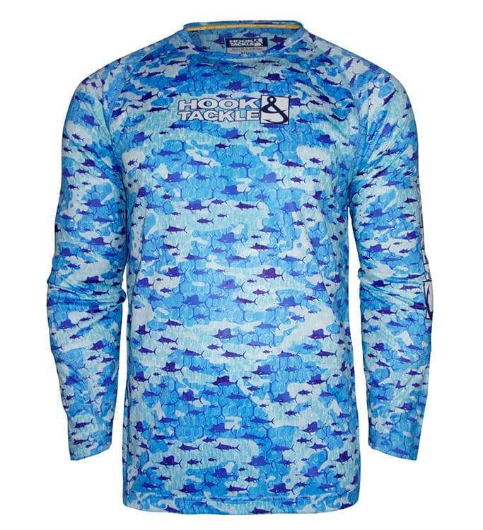 Youth Billfish Texture UV Fishing Shirt (8-20) - Hook & Tackle - Flyclothing LLC