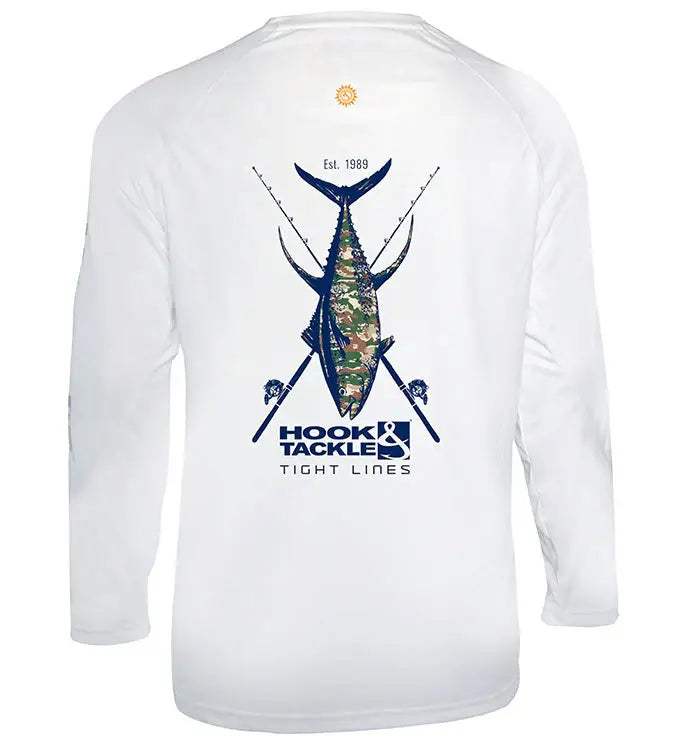 Youth Camo Tuna UV Fishing Shirt (8-20) - Hook & Tackle - Flyclothing LLC