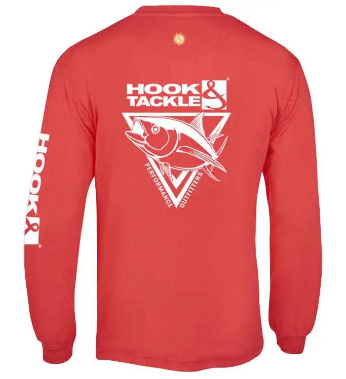 Men's Tuna Triangle L/S UV Fishing T-Shirt - Hook & Tackle - Flyclothing LLC