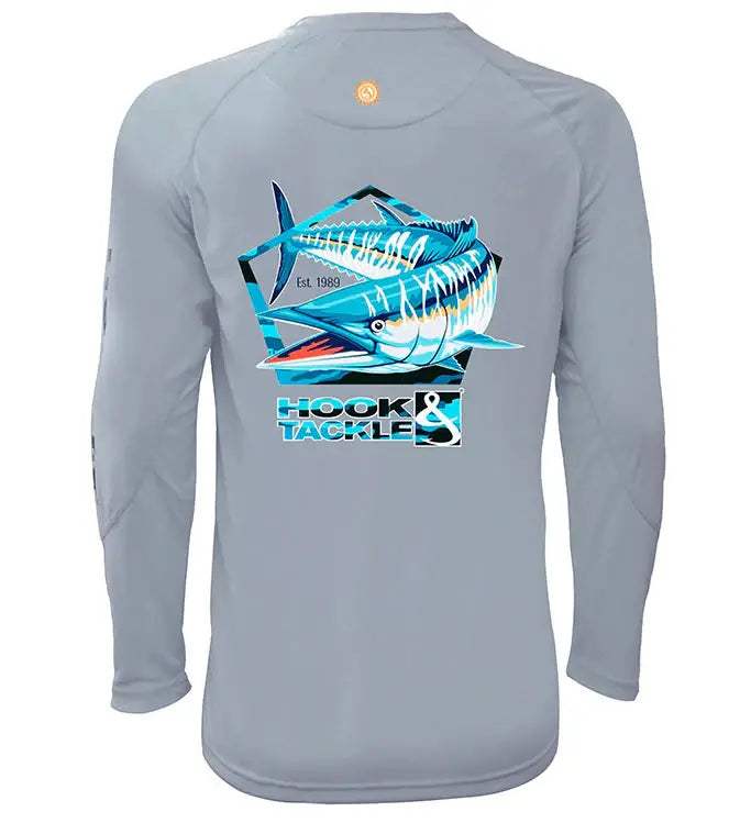 Men's Wahoo Pentagon L/S UV Fishing Shirt - Hook & Tackle - Flyclothing LLC