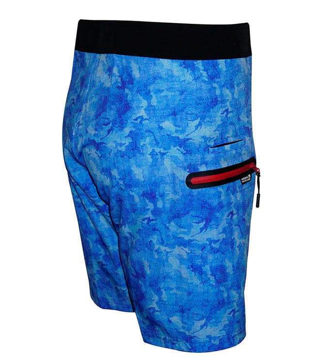 Men's Camo Hex Stretch Fishing Boardshort - Hook & Tackle - Flyclothing LLC