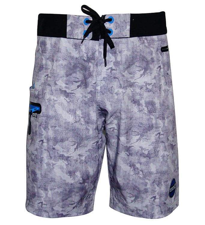 Men's Camo Hex Stretch Fishing Boardshort - Hook & Tackle - Flyclothing LLC