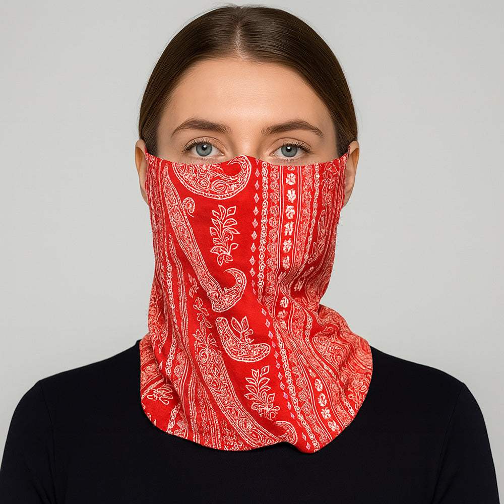 Paisley Print Seamless Face Tube Mask / Scarf - Madeline Love - Flyclothing LLC