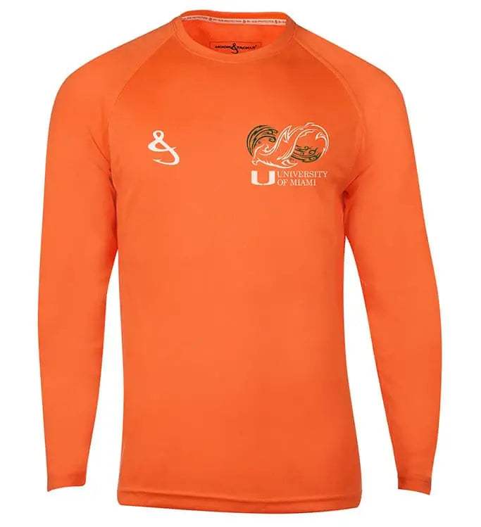 Men's Univ. of Miami Seamount L/S Shirt - Hook & Tackle - Flyclothing LLC