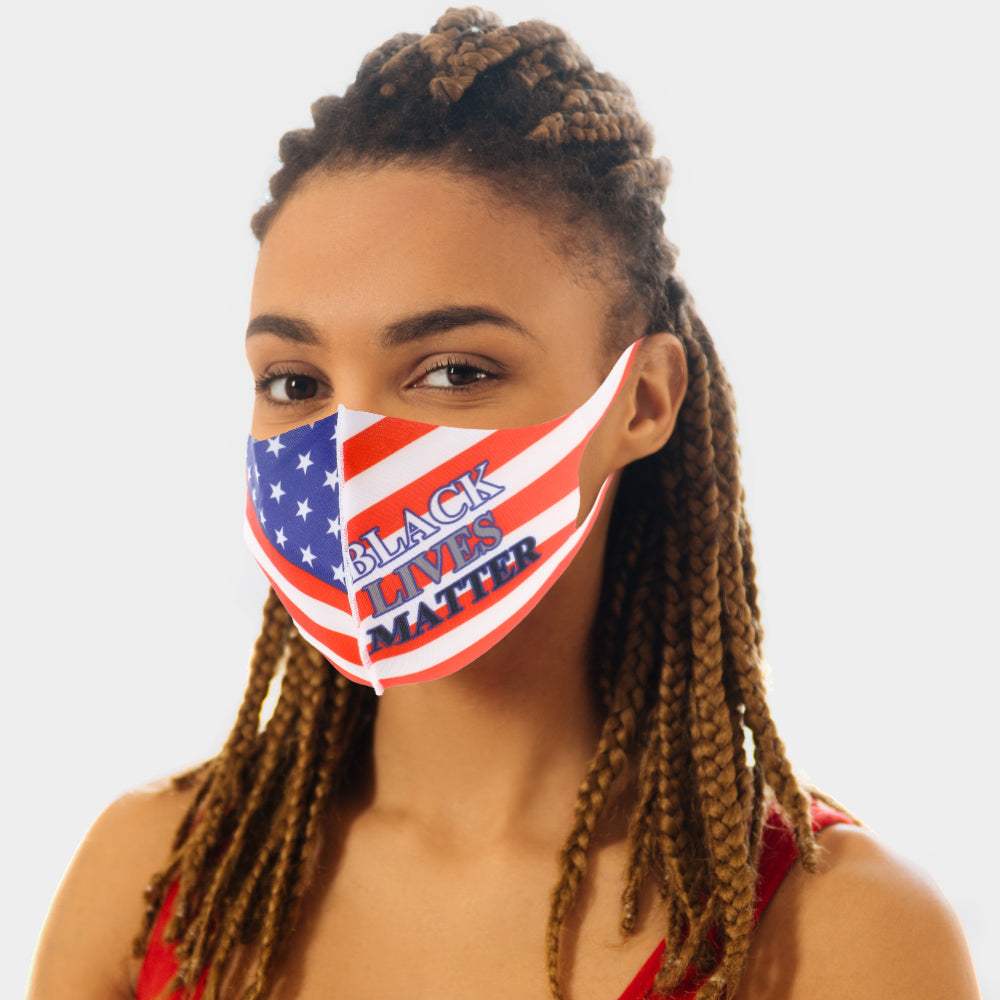 Black Lives Matter USA American Fashion Mask - Madeline Love - Flyclothing LLC