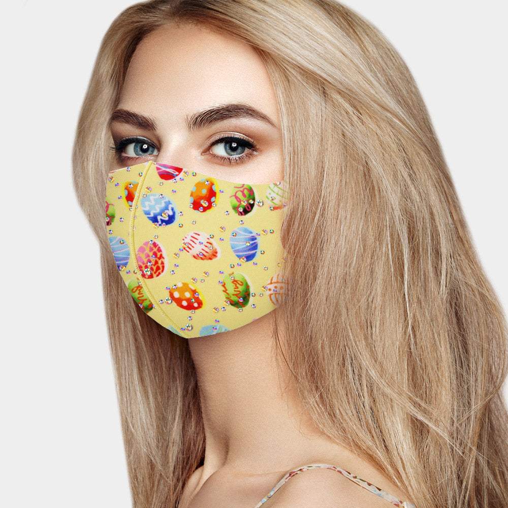 Easter Egg Print Fashion Mask - Madeline Love - Flyclothing LLC