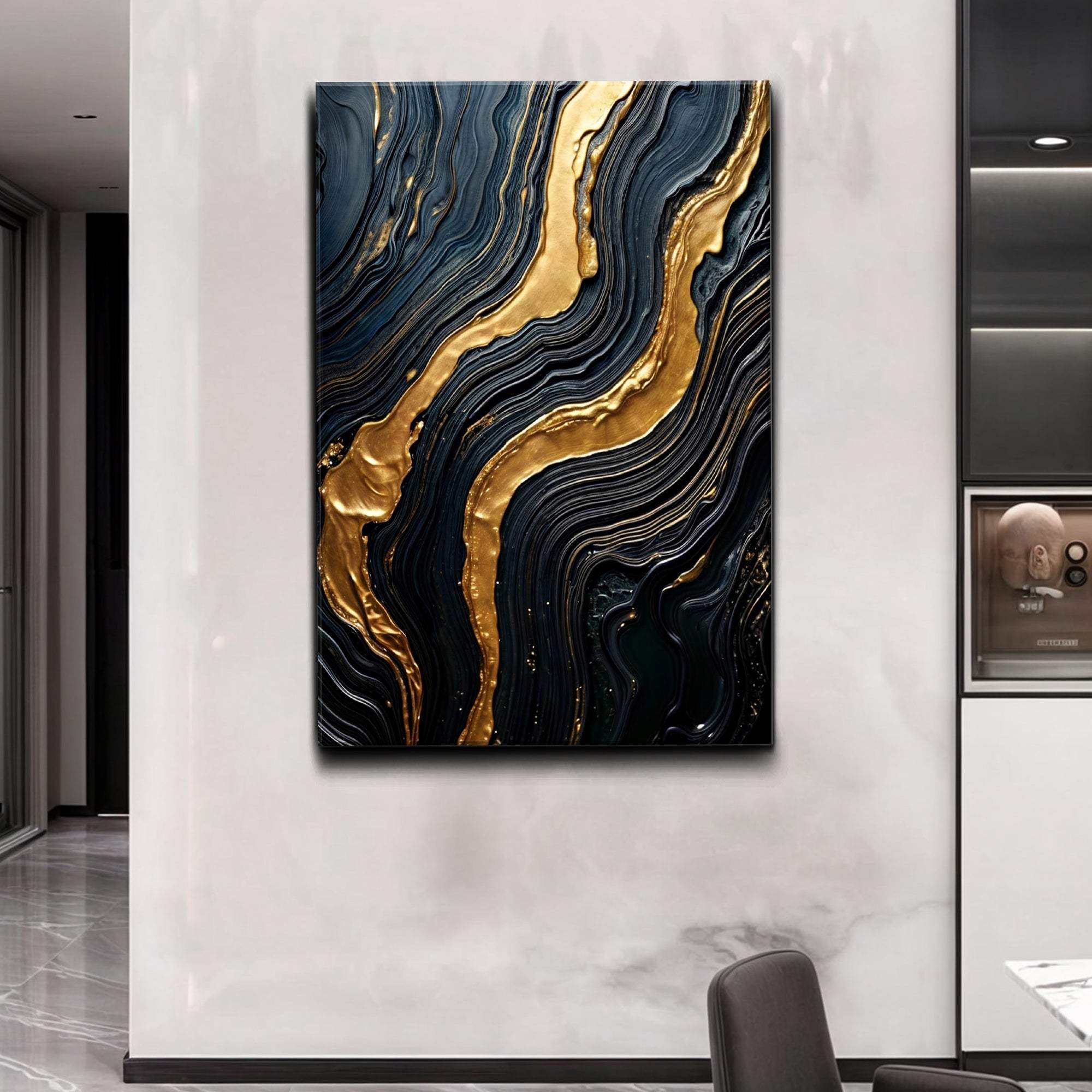 Modern Golden Lave Flow Wall Art - Tailored Canvases - Flyclothing LLC