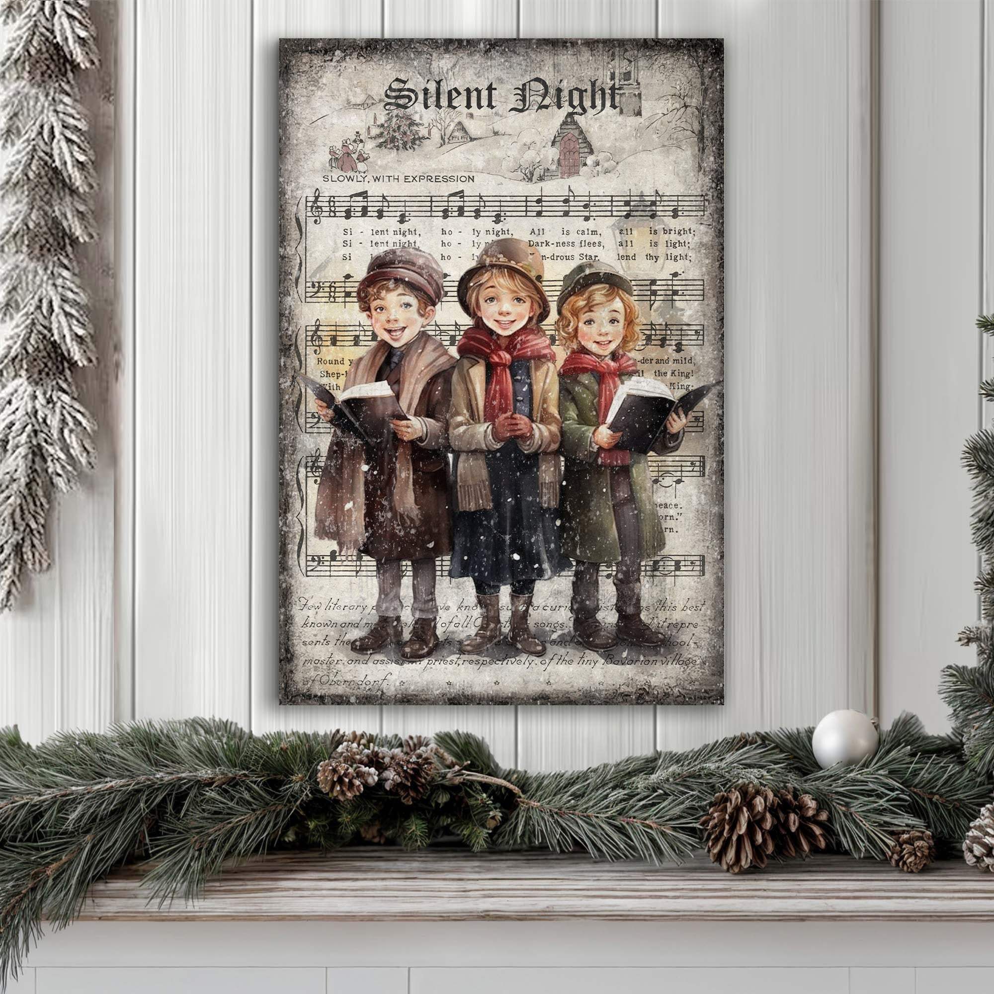 Vintage Christmas Carolers Wall Art III - Tailored Canvases - Flyclothing LLC