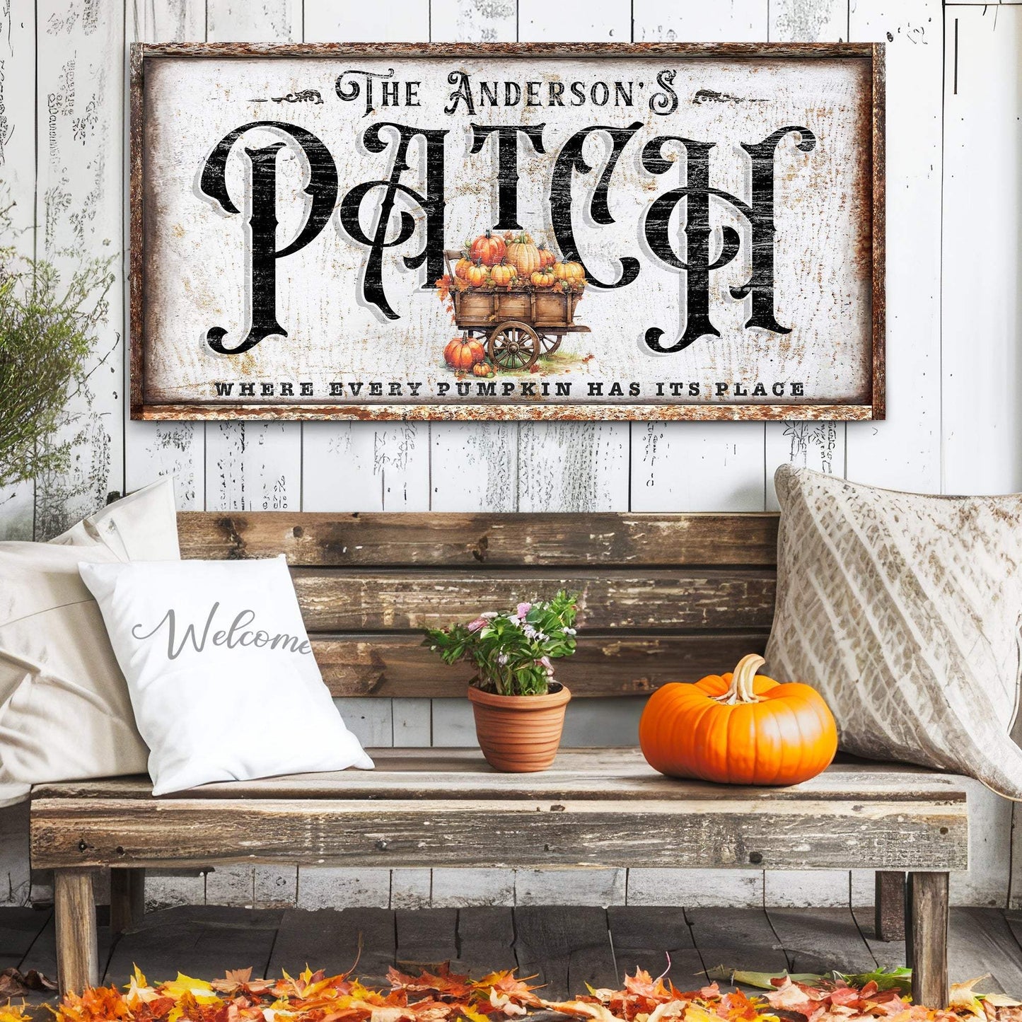 Personalized Pumpkin Patch Sign VIII - Tailored Canvases - Flyclothing LLC