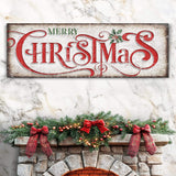 Vintage Merry Christmas Sign III - Tailored Canvases - Flyclothing LLC