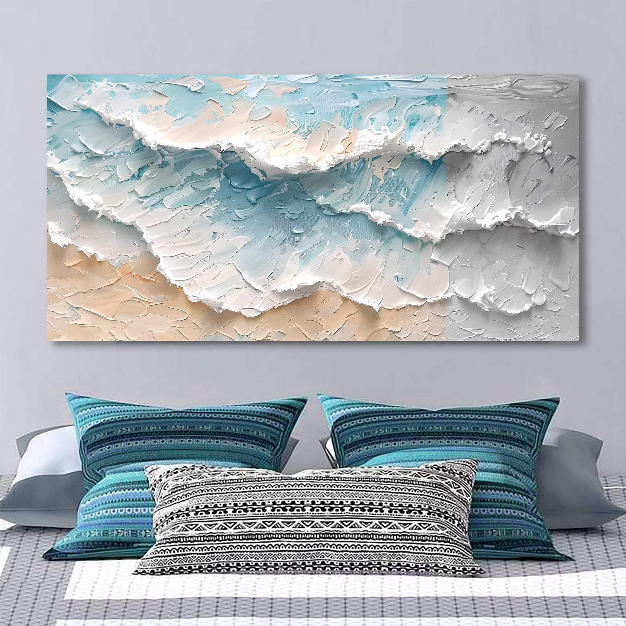 Blue Ocean Coastal Wall Art - Tailored Canvases - Flyclothing LLC