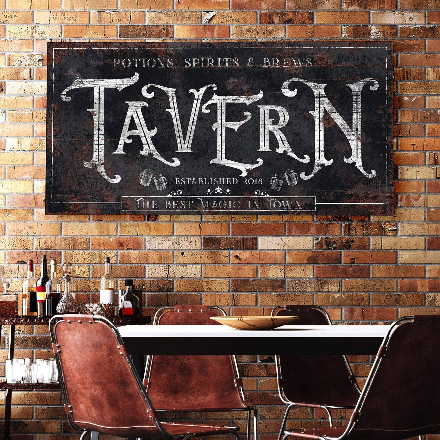 Potions, Spirits & Brews Tavern Halloween Sign II - Tailored Canvases - Flyclothing LLC