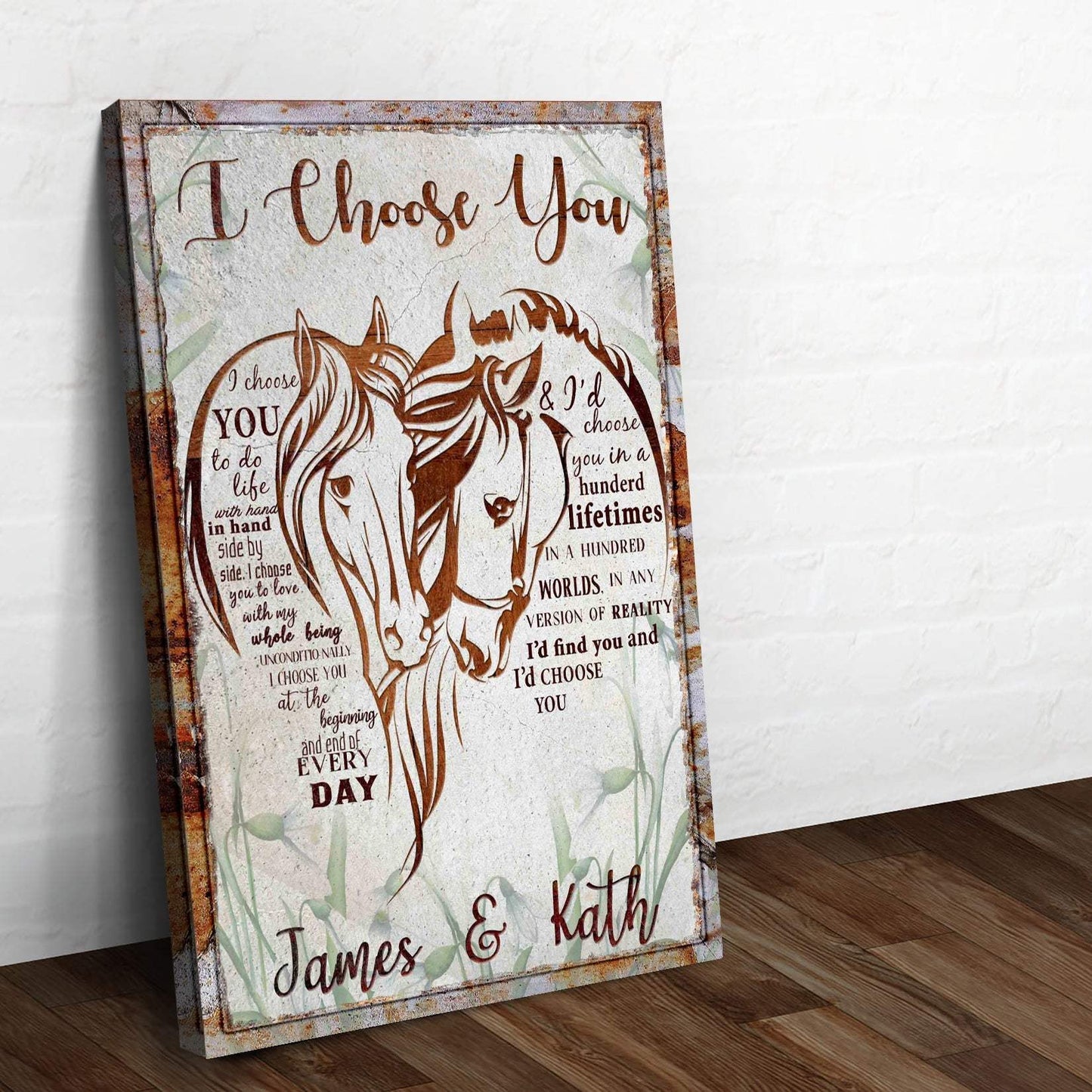 I Choose You Couple Horse Sign - Tailored Canvases - Flyclothing LLC