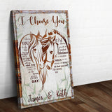 I Choose You Couple Horse Sign - Tailored Canvases - Flyclothing LLC