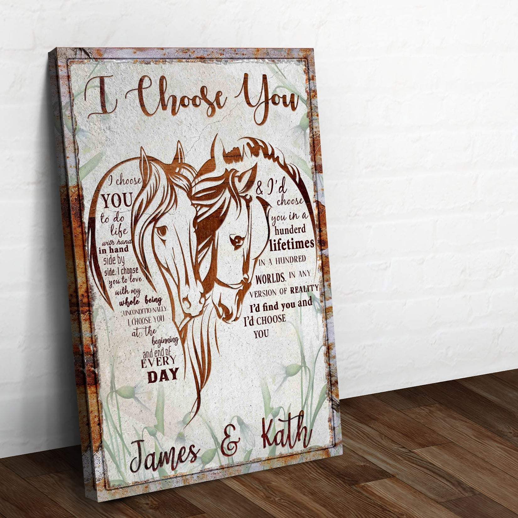 I Choose You Couple Horse Sign - Tailored Canvases - Flyclothing LLC