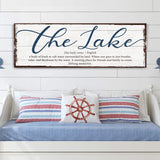 The Definition Of Lake Sign - Tailored Canvases - Flyclothing LLC