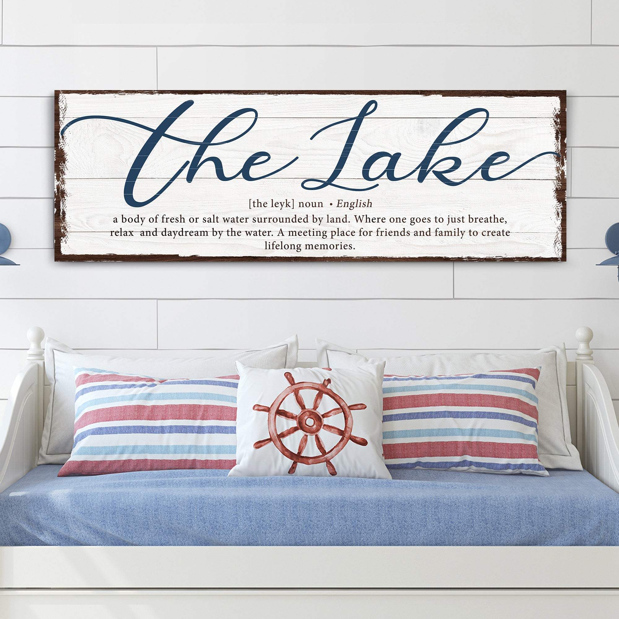 The Definition Of Lake Sign - Tailored Canvases - Flyclothing LLC