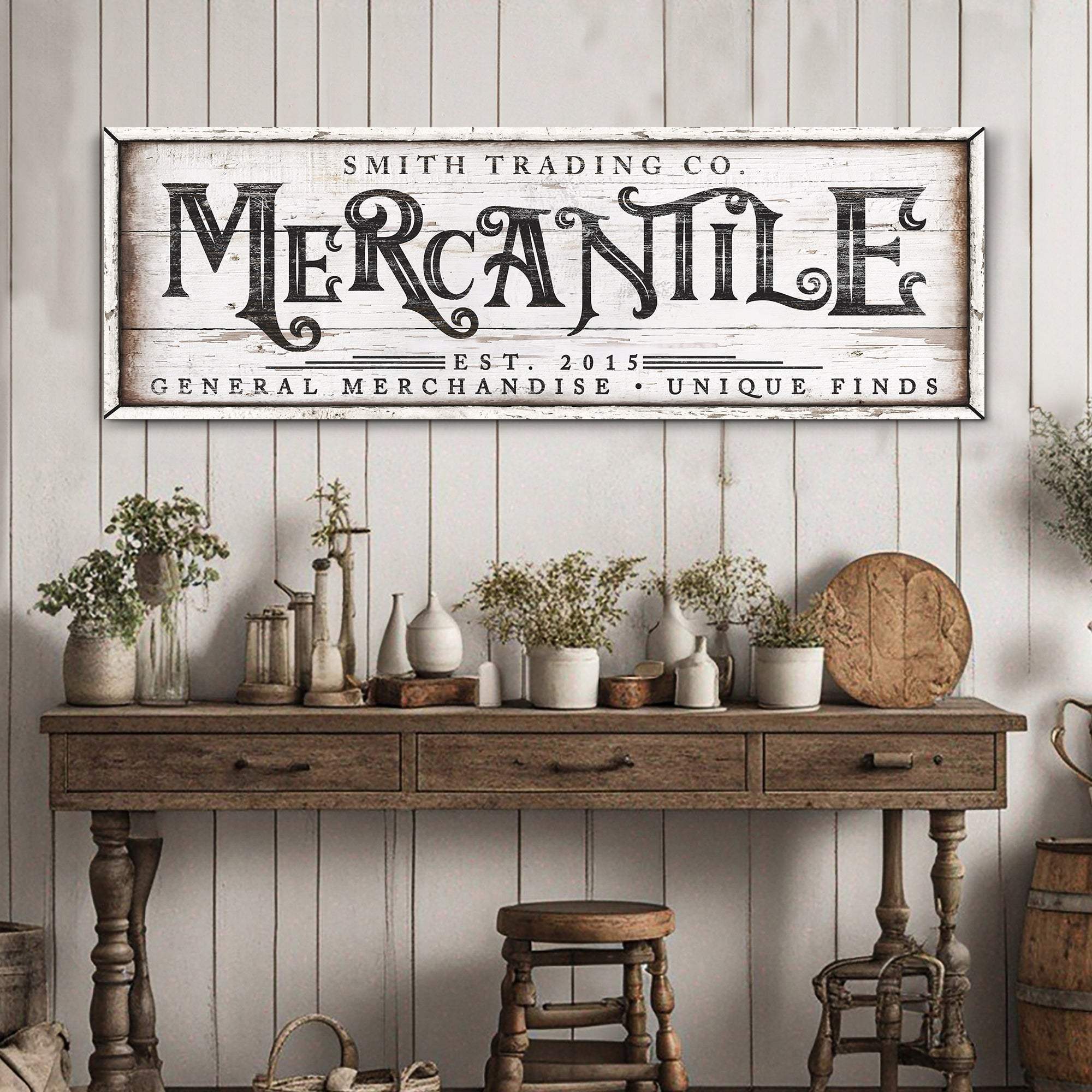 Personalized Mercantile Sign - Tailored Canvases - Flyclothing LLC
