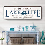 Personalized Lake Life Sign - Tailored Canvases - Flyclothing LLC
