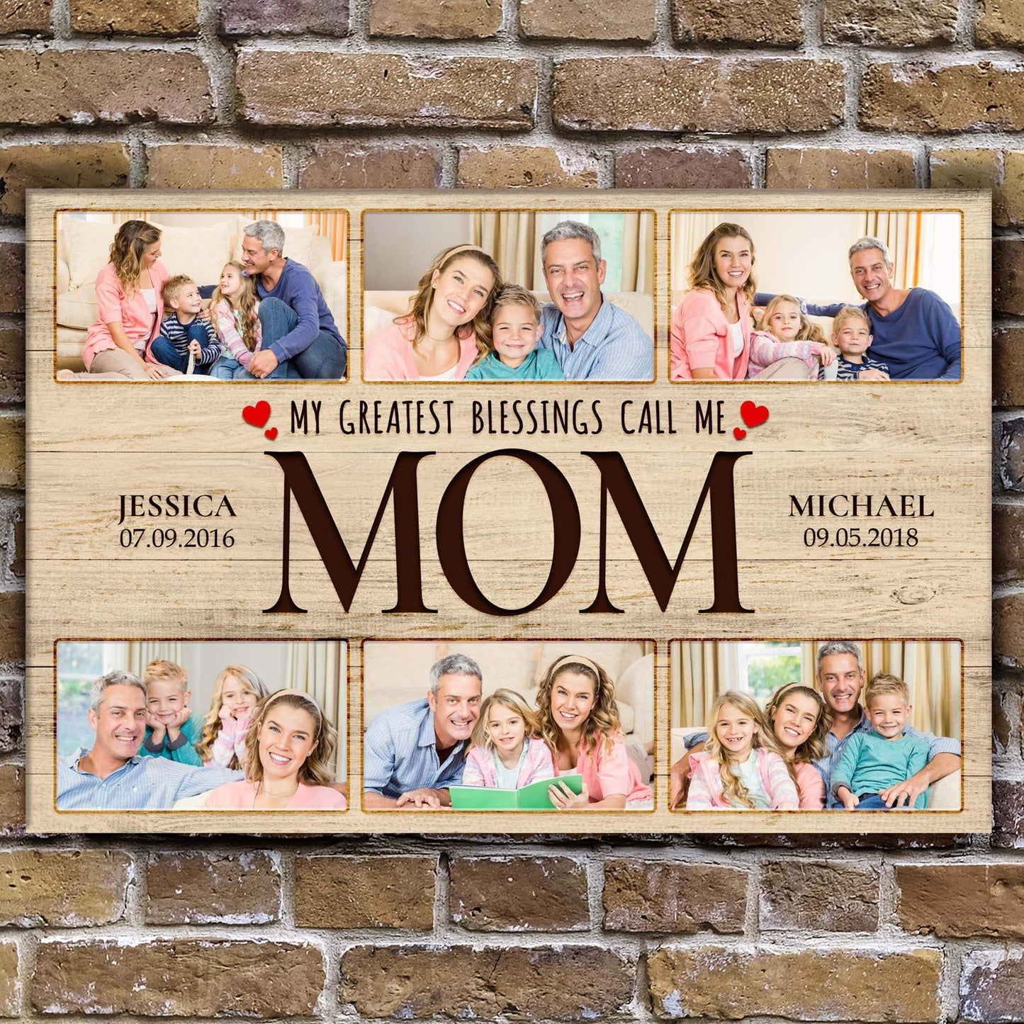 Mother's Day Sign My Greatest Blessings Call Me Mom II - Tailored Canvases - Flyclothing LLC
