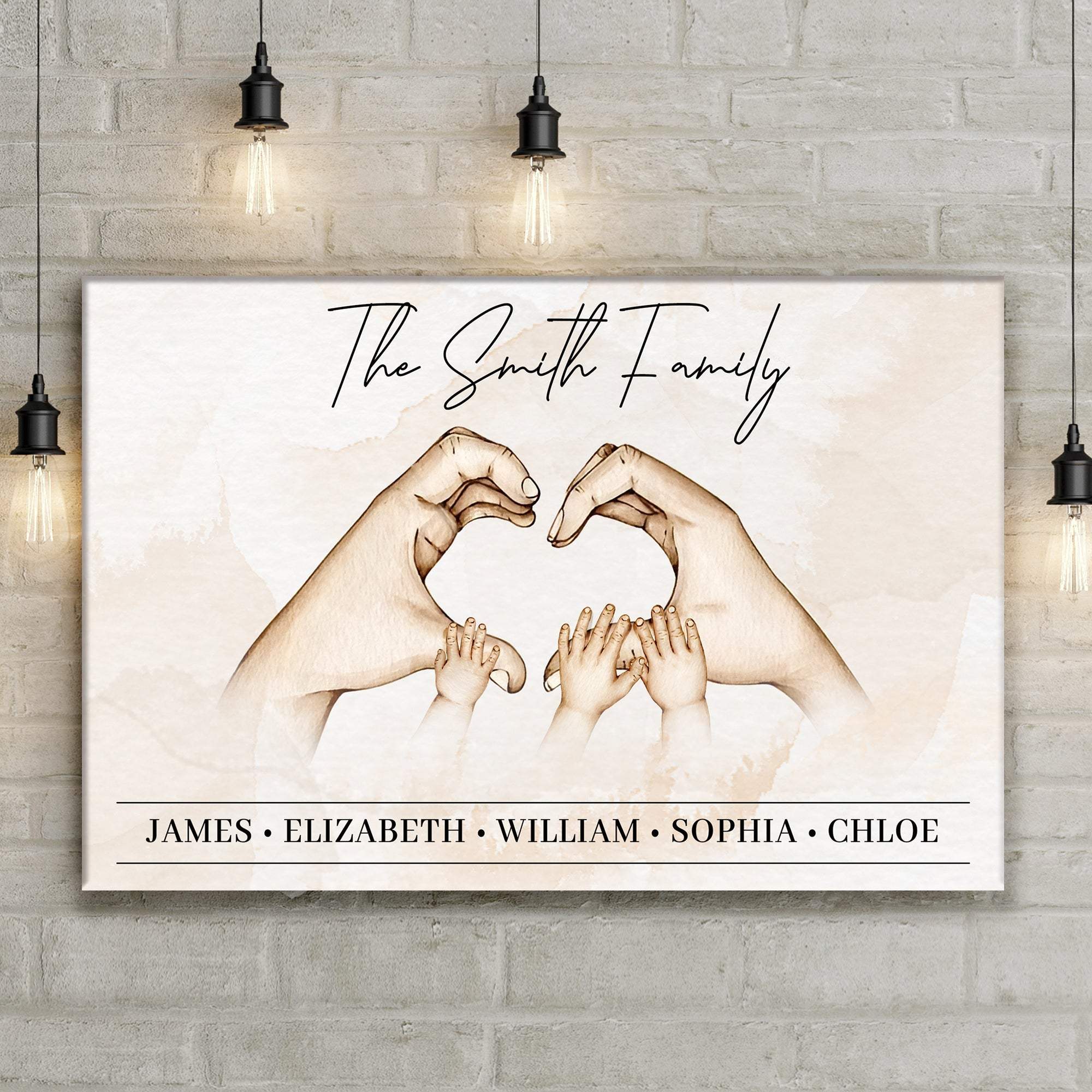 Mother's Day Sign Family Heart - Tailored Canvases - Flyclothing LLC
