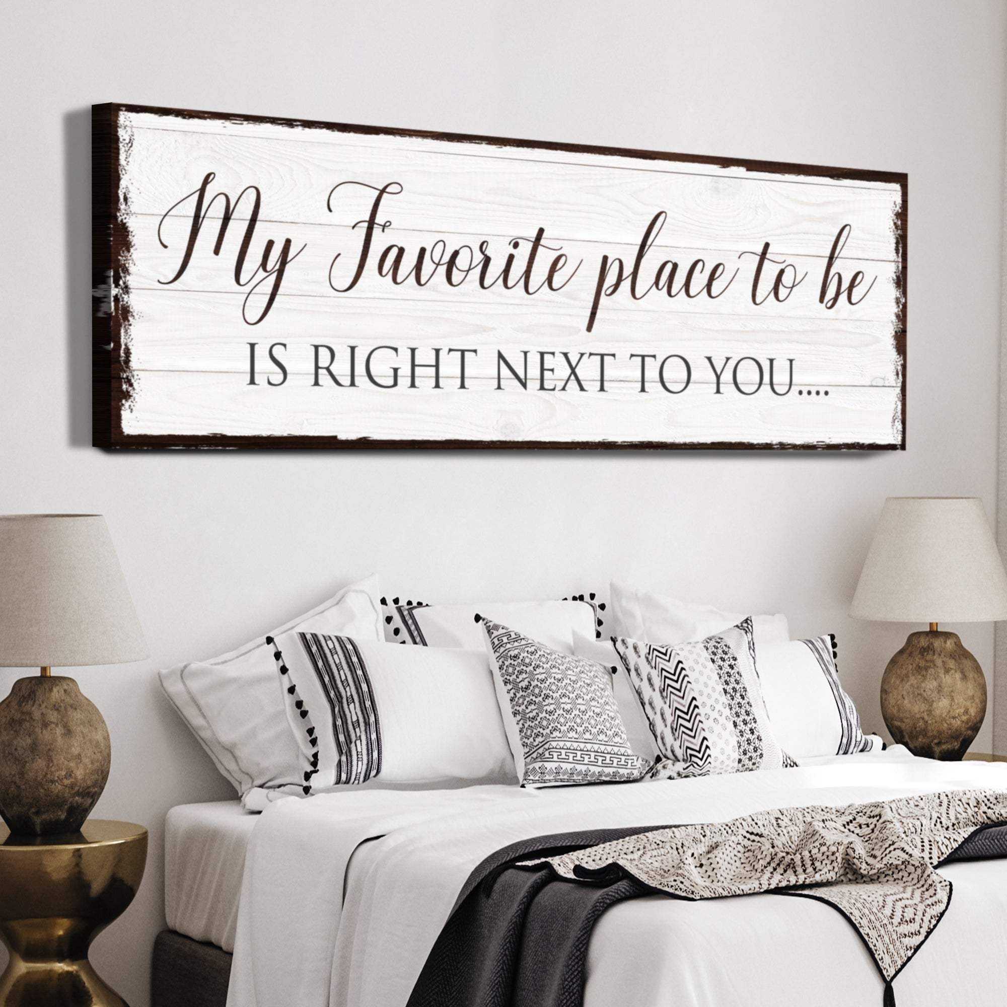 My Favorite Place In The World Is Next To You Sign III - Tailored Canvases - Flyclothing LLC