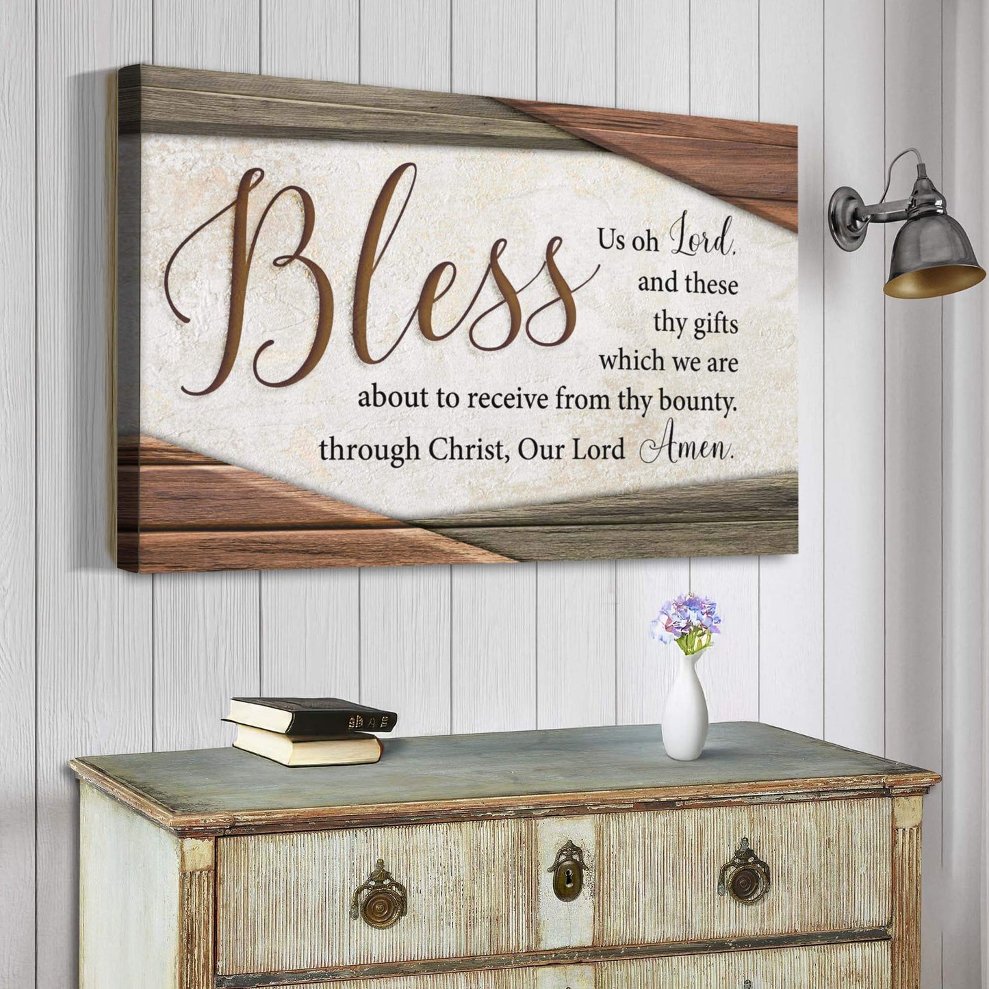 Bless Us Oh Lord Faith Sign IV - Tailored Canvases - Flyclothing LLC