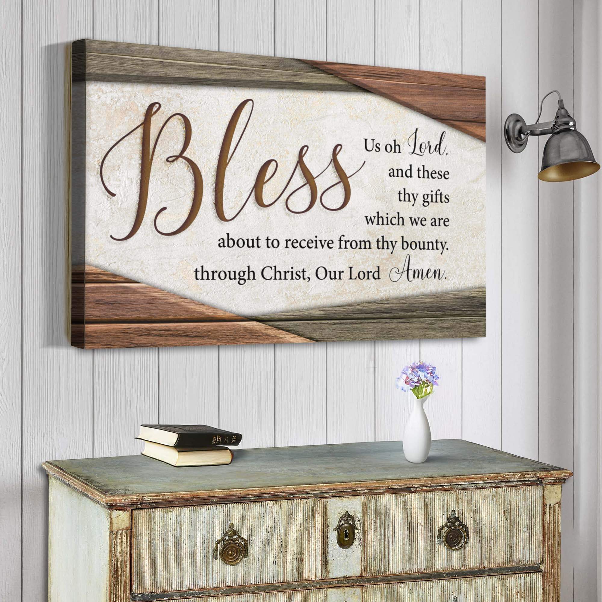 Bless Us Oh Lord Faith Sign IV - Tailored Canvases - Flyclothing LLC