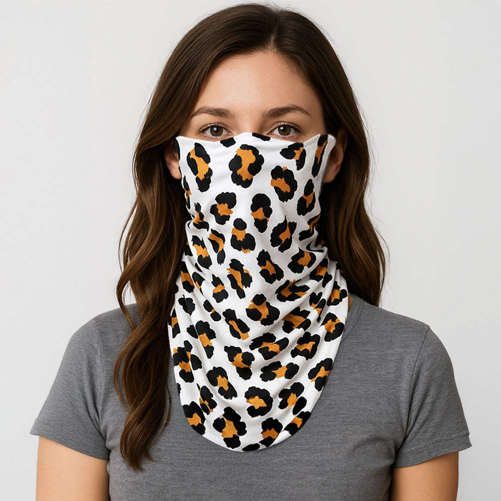 Leopard Print Face Tube Mask / Scarf - Madeline Love - Flyclothing LLC