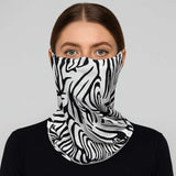 Zebra Print Face Tube Mask / Scarf - Madeline Love - Flyclothing LLC
