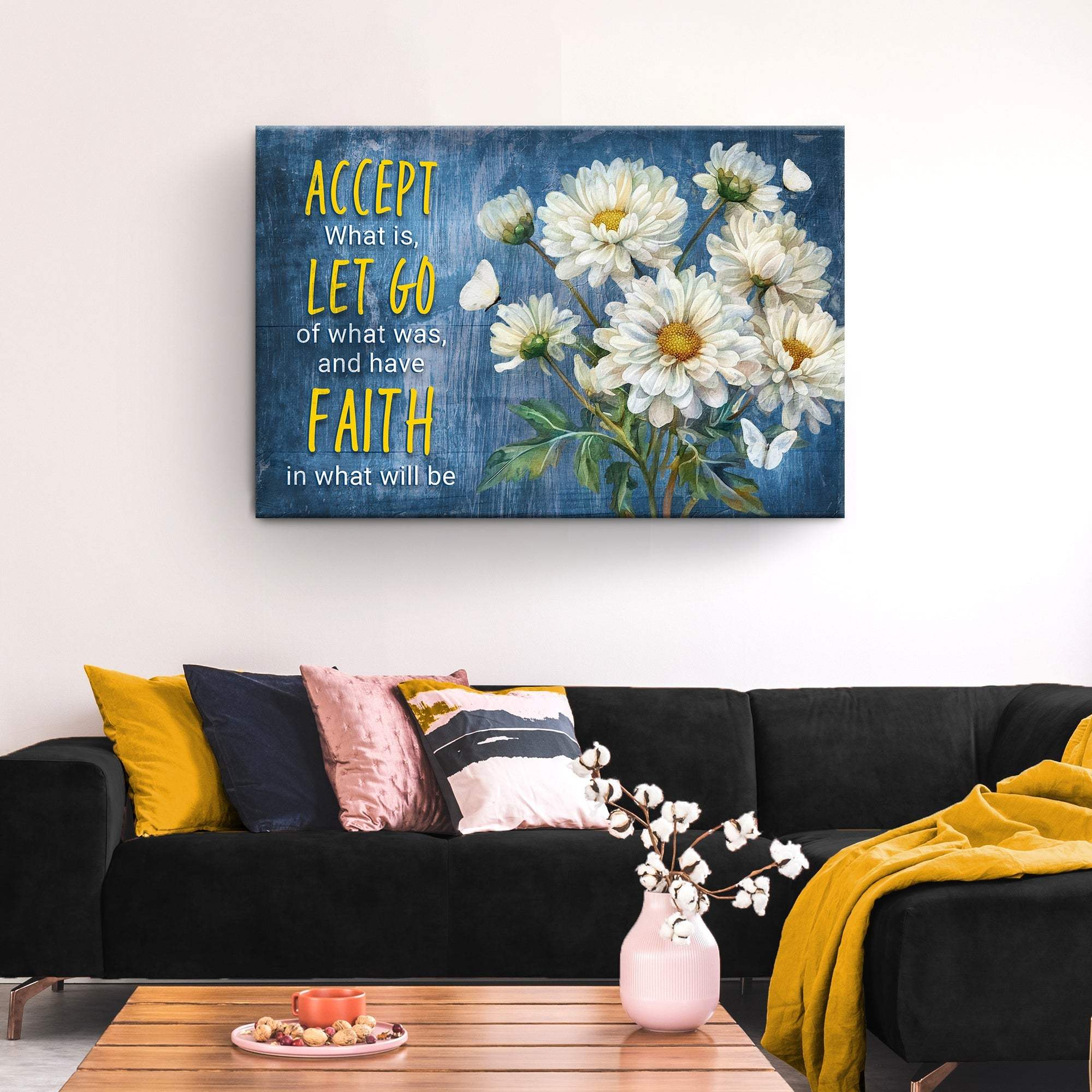 Accept, Let Go, And Have Faith Sign II - Tailored Canvases - Flyclothing LLC