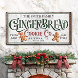 Family Gingerbread Bakery Christmas Sign II - Tailored Canvases - Flyclothing LLC