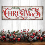 Vintage Merry Christmas Sign III - Tailored Canvases - Flyclothing LLC