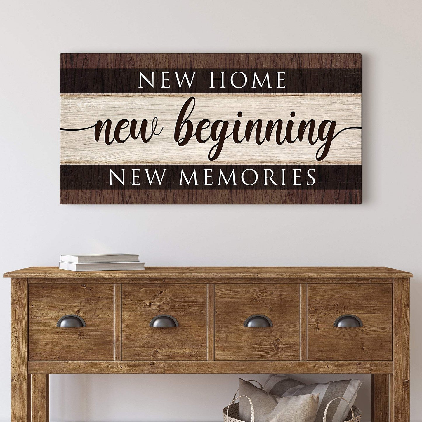 New Home New Beginning New Memories Sign III - Tailored Canvases - Flyclothing LLC