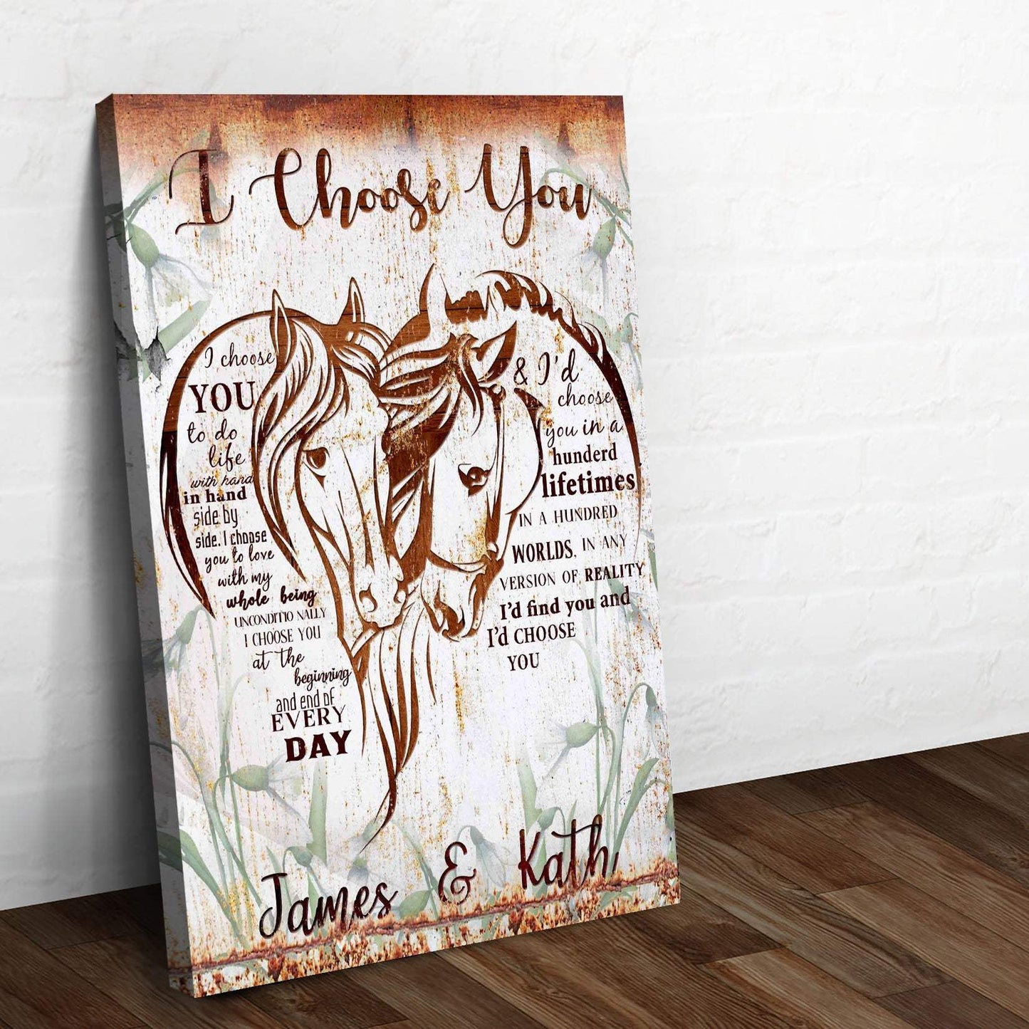 I Choose You Couple Horse Sign - Tailored Canvases - Flyclothing LLC