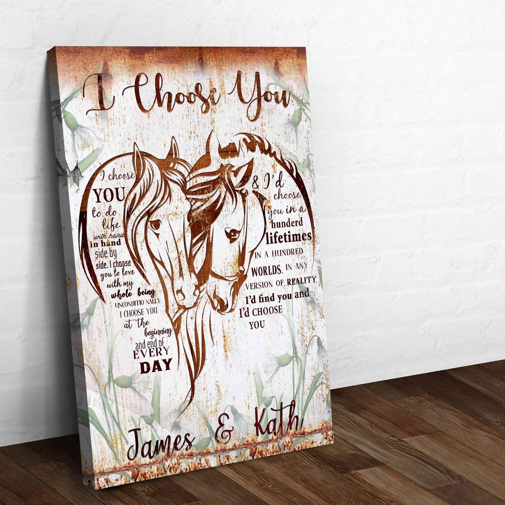 I Choose You Couple Horse Sign - Tailored Canvases - Flyclothing LLC
