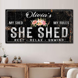 Personalized She Shed Sign IX - Tailored Canvases - Flyclothing LLC