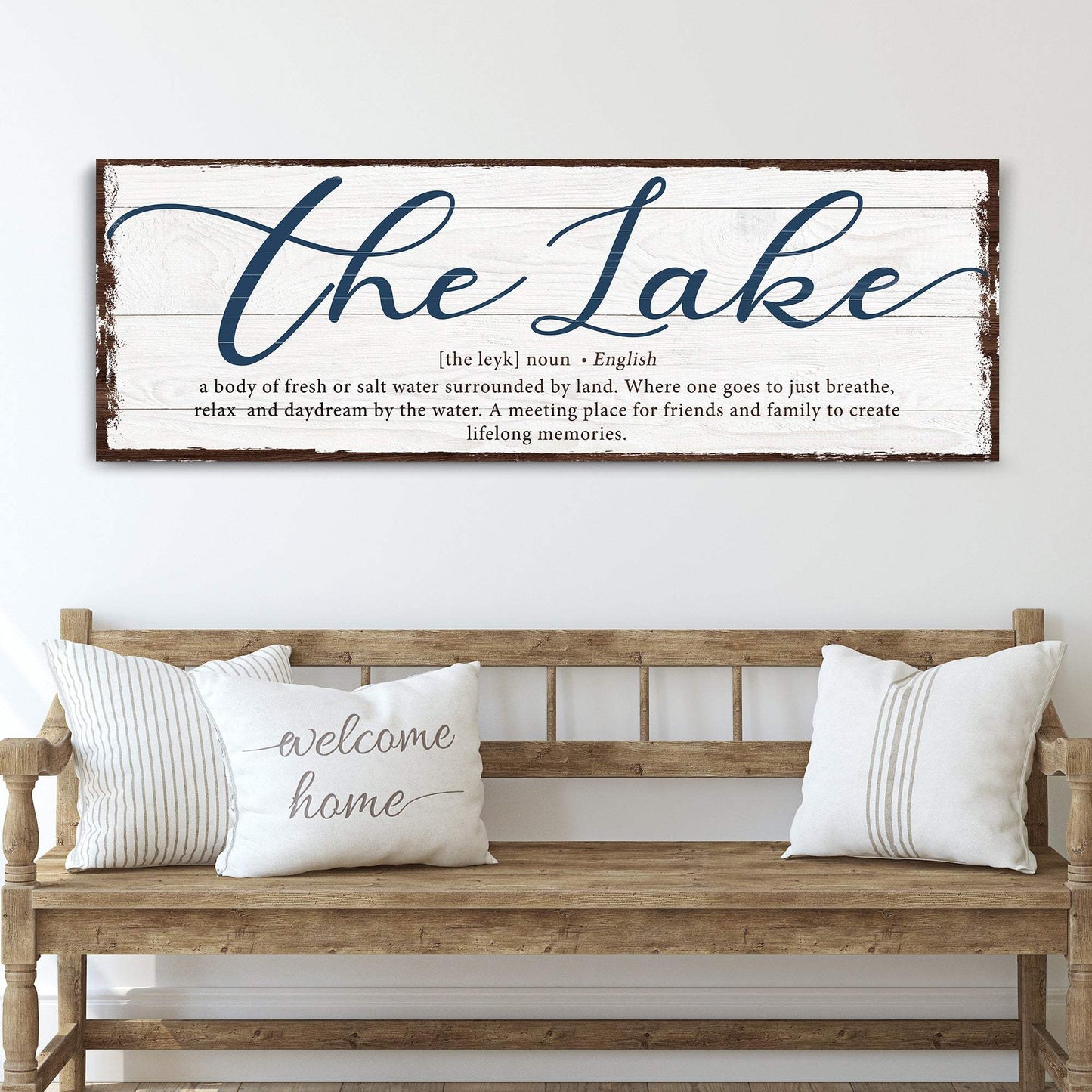 The Definition Of Lake Sign - Tailored Canvases - Flyclothing LLC