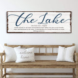 The Definition Of Lake Sign - Tailored Canvases - Flyclothing LLC
