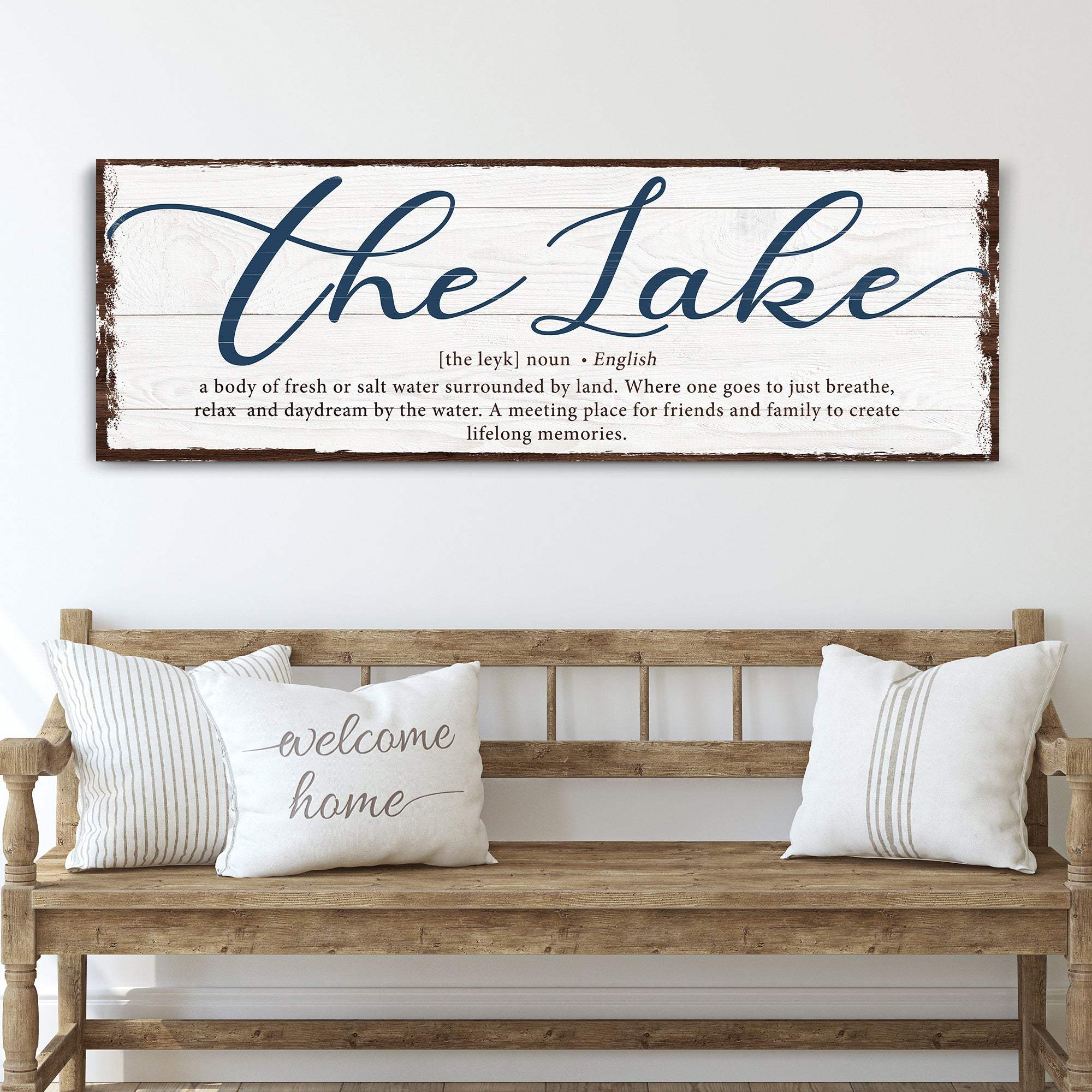 The Definition Of Lake Sign - Tailored Canvases - Flyclothing LLC