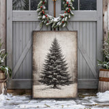 Vintage Christmas Tree Wall Art III - Tailored Canvases - Flyclothing LLC